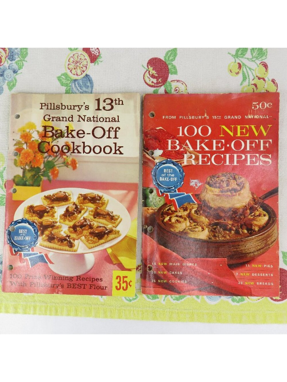 13th and 15th Grand National Pillsbury Bake-Off Cookbooks Booklets Lot of 2